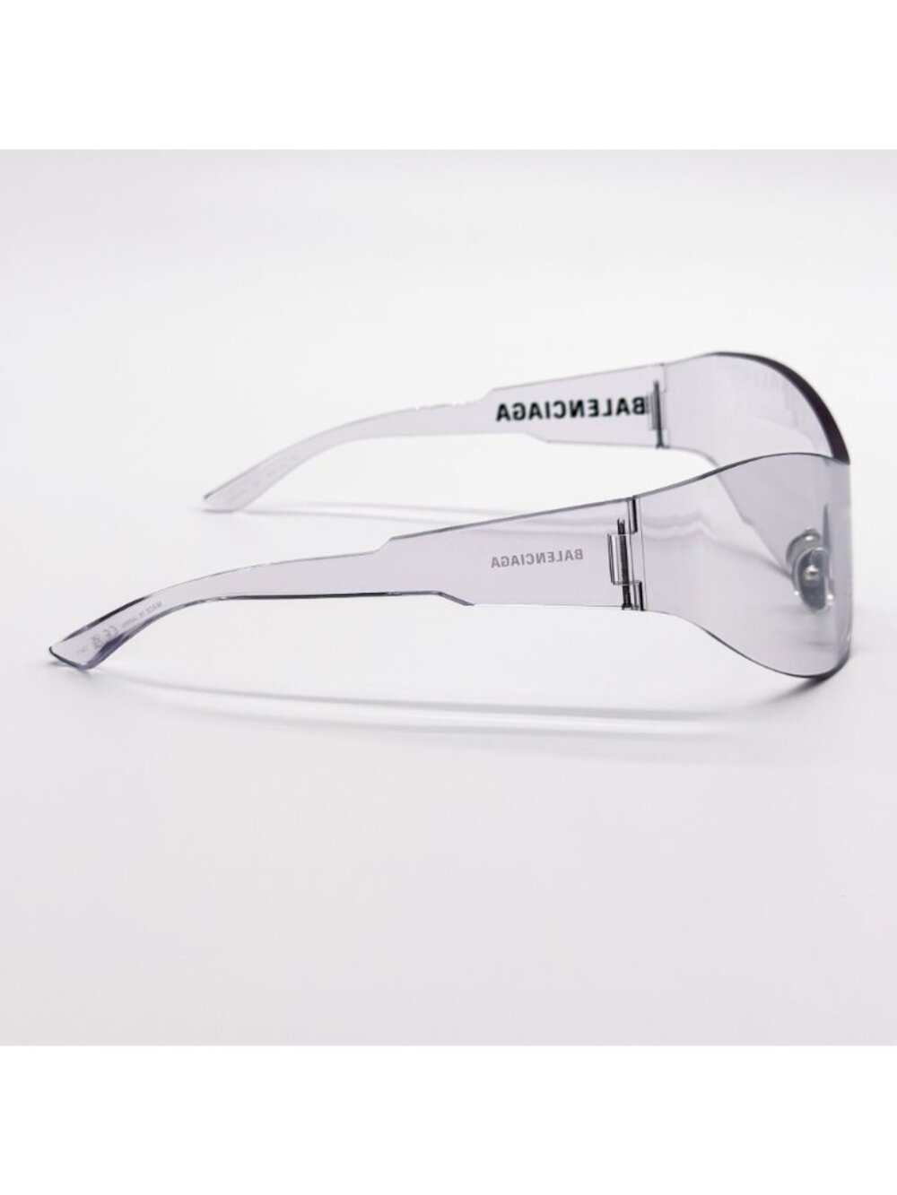 NEW BALENCIAGA BB0257S 002 SUNGLASSES CLEAR SHIELD UNISEX EYEWEAR BALENCIAGA - Picture 6 of 11